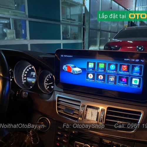 Anh lap dat man hinh Android cho Mercedes E 200 2014 tai otobay my dinh