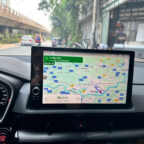 Bản đồ dẫn đường Google maps trên màn hình Honda CRV 2023-2025