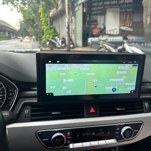 Bản đồ dẫn đường Vietmap cảnh bảo thông tin giao thông trên Audi A4 2019