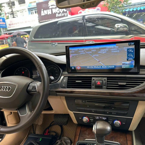 Bản đồ dẫn đường trên màn hình Android Audi A6 10,25