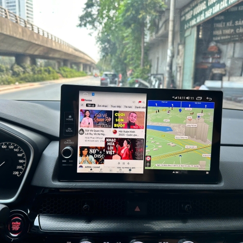 Bản đồ dẫn đường và xem youtube trên màn hình Android Honda CRV 2023-2025