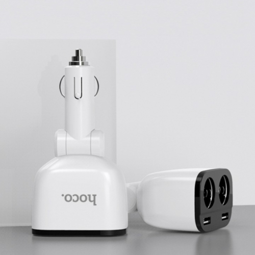 Bộ chia tẩu sạc ô tô Hoco Z28 2 Bo chia tau sac o to Hoco Z28 tai otobay my dinh2