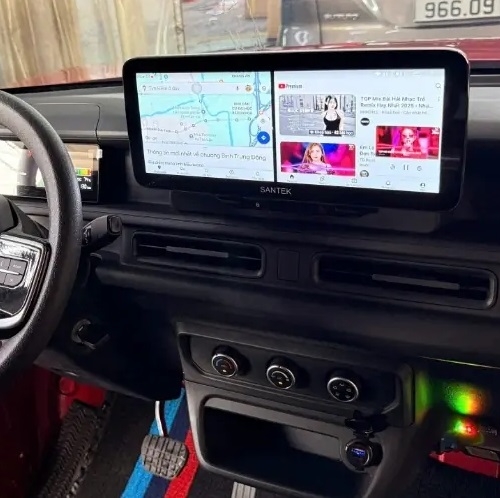 Màn hình Android Vinfast EC Van 8 Xem youtube và bản đồ dẫn đường trên EC Van