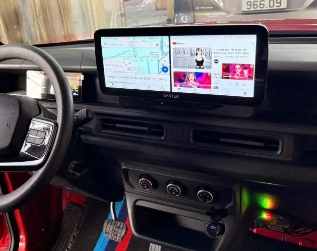 Màn hình Android Vinfast EC Van 11 Xem youtube và bản đồ dẫn đường trên EC Van