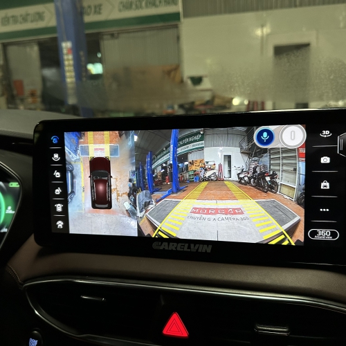 Màn hình và camera 360 trên Hyundai Santafe 2018-2021