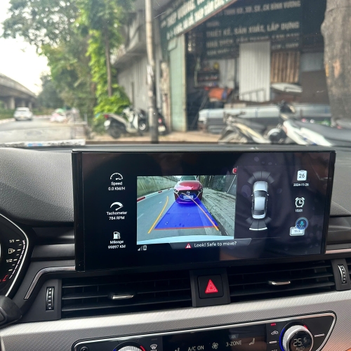 Camera lùi theo xe Audi A4 trên màn hình Android 10,25