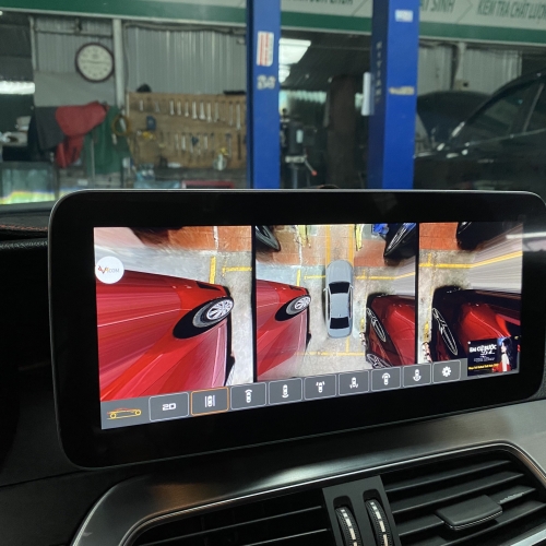 Hệ thống camera 360 trên màn hình Mercedes C Class