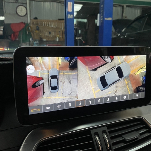 Hệ thống camera 360 trên màn hình Mercedes C Class