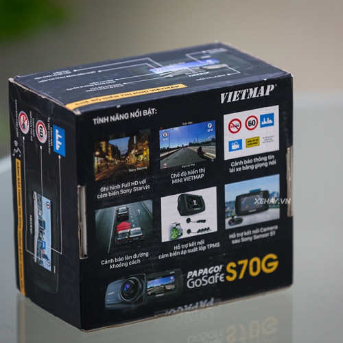 Camera ghi hình trước sau, cảnh báo thông tin giao thông Vietmap Gosafe S70G 28 Camera hanh trinh Vietmap Gosafe S70G chinh hang