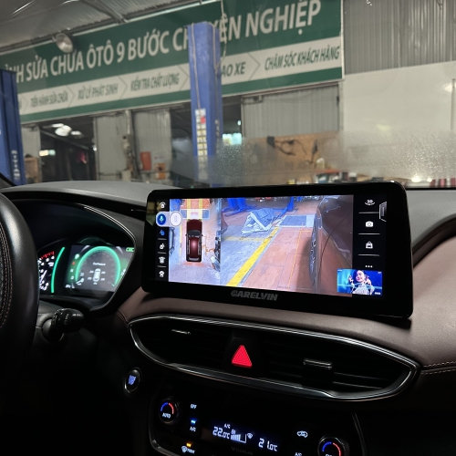 Màn hình và camera 360 trên Hyundai Santafe 2018-2021