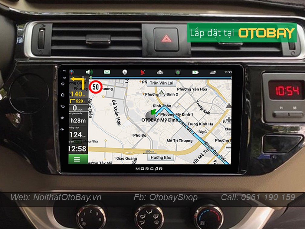 Chức năng chỉ đường thông minh qua màn hình ô tô Morcar cho xe Rio