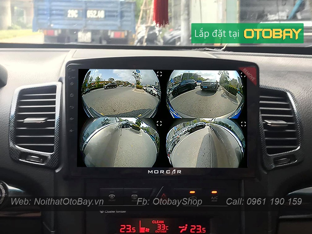 Hệt thống camera được tích hợp trên xe Soluto hiển thị qua màn hình Morcar