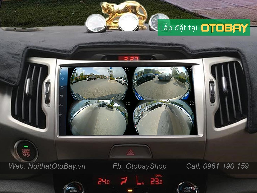 Hệ Thống Màn Hình Android & Camera 360 cho xe Sportage 2010-2017