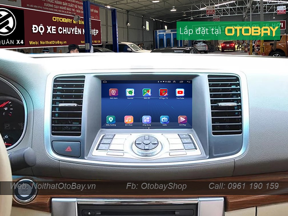Thiết kế màn hình android cho xe Teana sang trọng và đẳng cấp