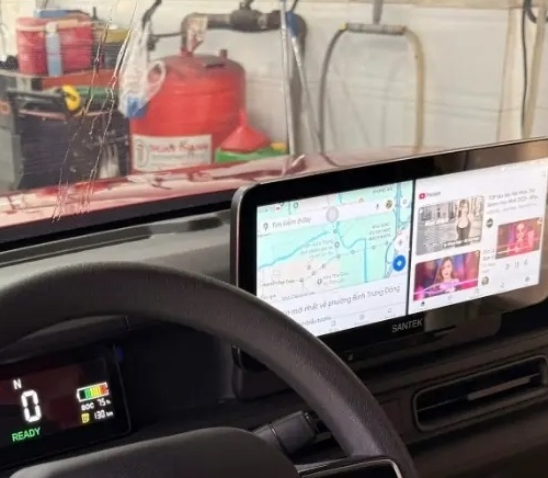 Màn hình Android Vinfast EC Van 9 Xem youtube và bản đồ dẫn đường trên EC Van