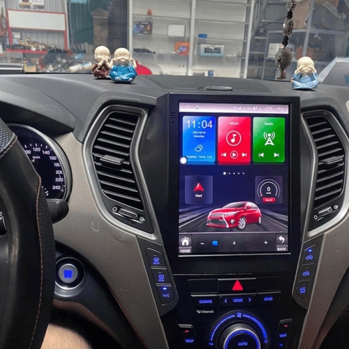 Lắp bộ màn hình Tesla Santafe 2013-2017 giá rẻ