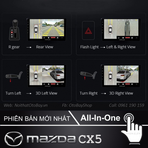 Hệ Thống Màn Hình Android & Camera 360 Mazda CX5 2012-2015 22 Man Hinh Android Va Camera 360 CX5 2012 2015 2