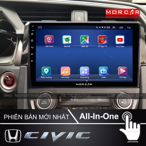 Hệ Thống Màn Hình Android & Camera 360 Cho Civic 2016-2020 23 Man Hinh Android Va Camera 360 Cho Civic 2016 2020 3