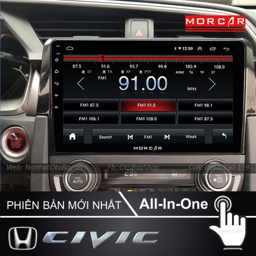 Hệ Thống Màn Hình Android & Camera 360 Cho Civic 2016-2020 24 Man Hinh Android Va Camera 360 Cho Civic 2016 2020 4