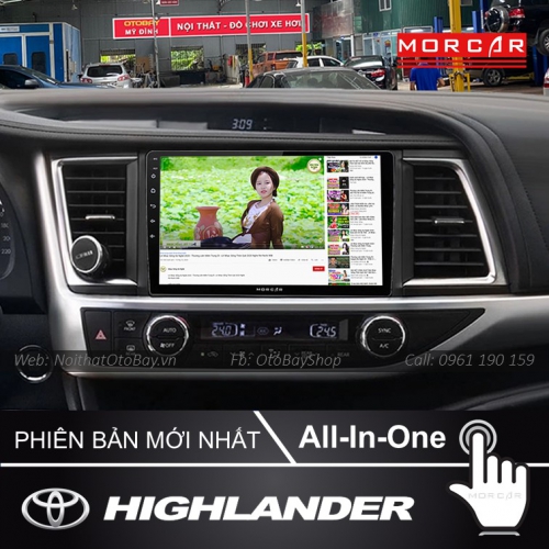 Man Hinh Android Va Camera 360 Cho Highlander 2015 2019 2