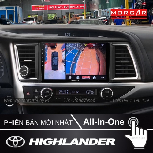 Man Hinh Android Va Camera 360 Cho Highlander 2015 2019 6