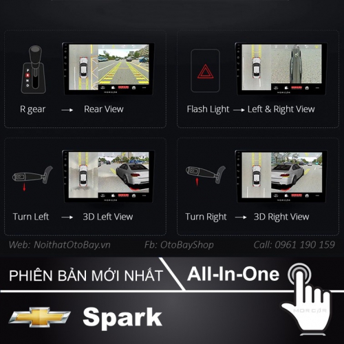 Hệ Thống Màn Hình Android & Camera 360 Cho Spark 2010-2014 22 Man Hinh Android Va Camera 360 Cho Spark 2010 2014 2