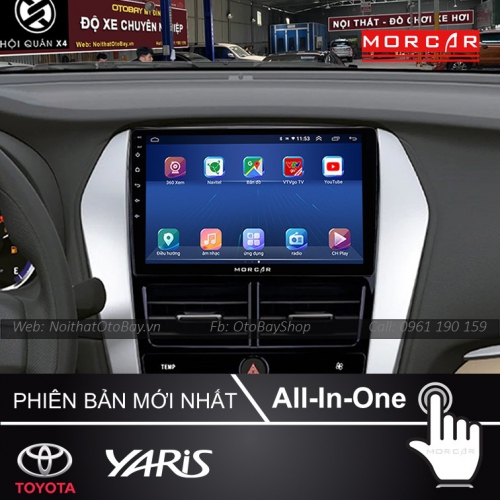 Man Hinh Android Va Camera 360 Cho Xe Yaris 2018 2020 3