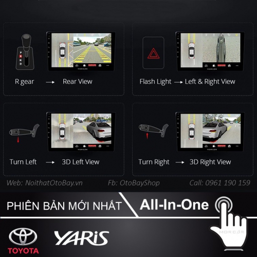 Hệ Thống Màn Hình Android & Camera 360 Cho Yaris 2014-2017 22 Man Hinh Android Va Camera 360 Cho Yaris 2014 2017 2