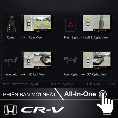 Hệ Thống Màn Hình Android & Camera 360 Cho Xe CRV 2012-2016 22 Man Hinh Android Va Camera 360 Cho xe CRV 2012 2016 2