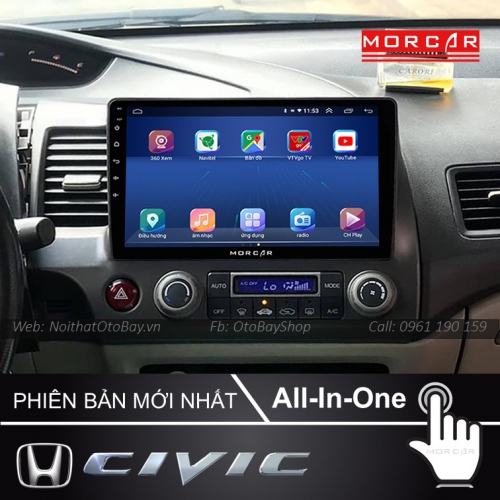 Man Hinh Android Va Camera 360 Cho xe Civic 2006 2011 3