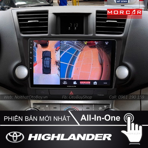 Hệ Thống Màn Hình Android & Camera 360 Cho Highlander 2009-2014 22 Man Hinh Android Va Camera 360 Cho xe Highlander 2009 2014 5