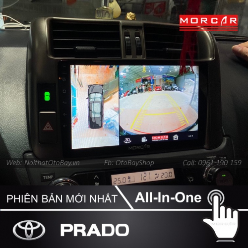 Man Hinh Android Va Camera 360 Cho xe Prado 2010 2013 2