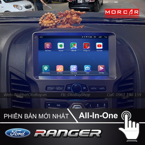 Man Hinh Android Va Camera 360 Cho xe Ranger XLS 2011 2016 3