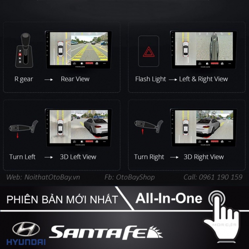 Hệ Thống Màn Hình Android & Camera 360 Cho xe Santafe 2013-2017 22 Man Hinh Android Va Camera 360 Cho xe Santafe 2013 2017 2