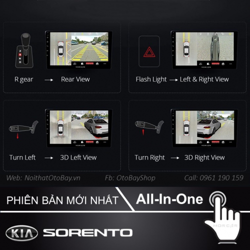 Màn hình android cho xe Sorento kết nối hiệu quả với các loại camera trên xe