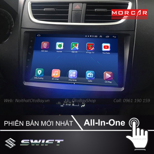 Hệ Thống Màn Hình Android & Camera 360 Cho Xe Swift 2013-2017 23 Man Hinh Android Va Camera 360 Cho xe Swift 2013 2017 3