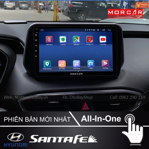 Hệ Thống Màn Hình Android & Camera 360 Santafe 2018-2020 23 Man Hinh Android Va Camera 360 Santafe 2018 2020 3