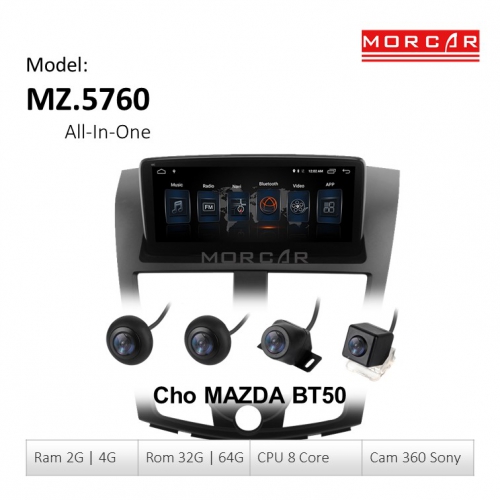 Morcar MZ.5760 - Hệ Thống Màn Hình Android Kèm Camera 360 Sony 5 Man Hinh Morcar MZ5760 tich hop camera 360 sony cho Mazda BT50