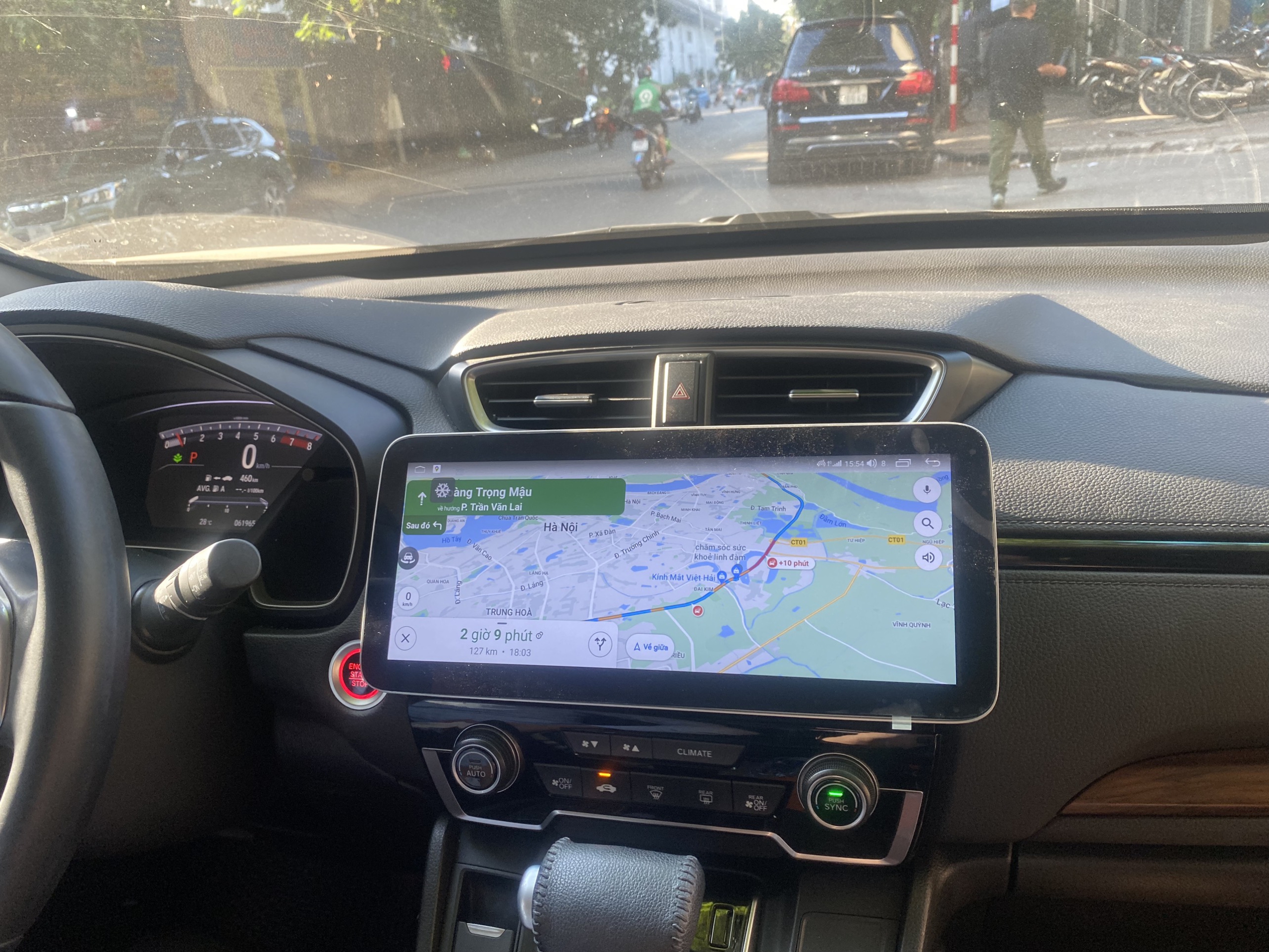 Bản đồ dẫn đường trên Honda CRV màn hình android 12,3"