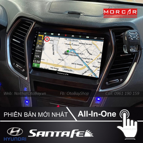 Màn Hình Android Hyundai SantaFe 2013-2017 18 Man hinh Cho xe Santafe 2013 2017 5