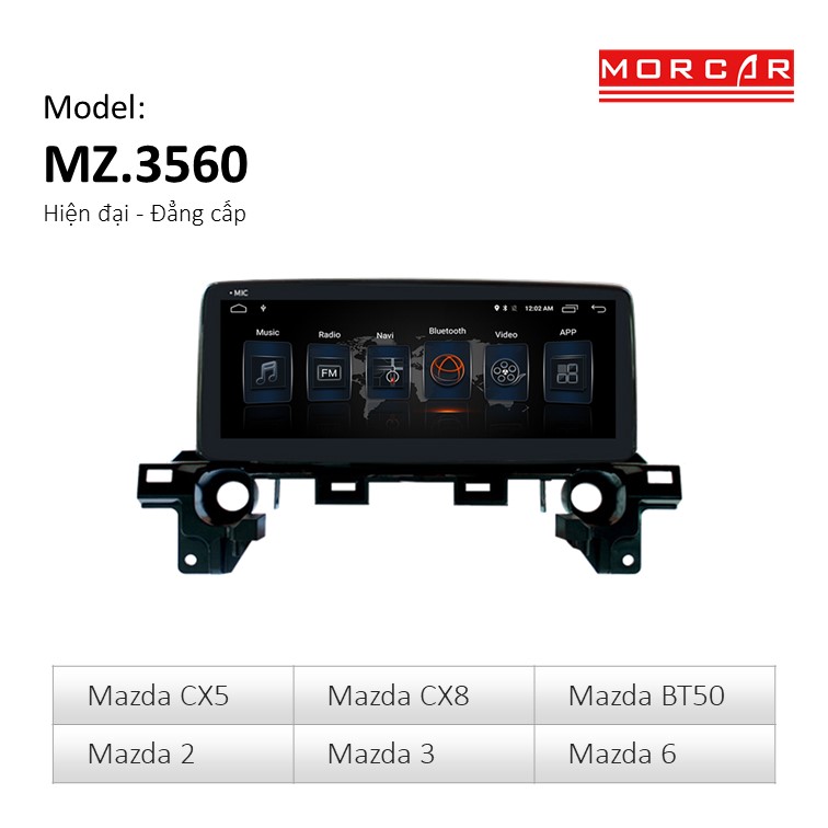 Màn hình Morcar MZ3560 Android cho Mazda