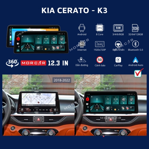 Màn hình Android Kia K3 mới nhất