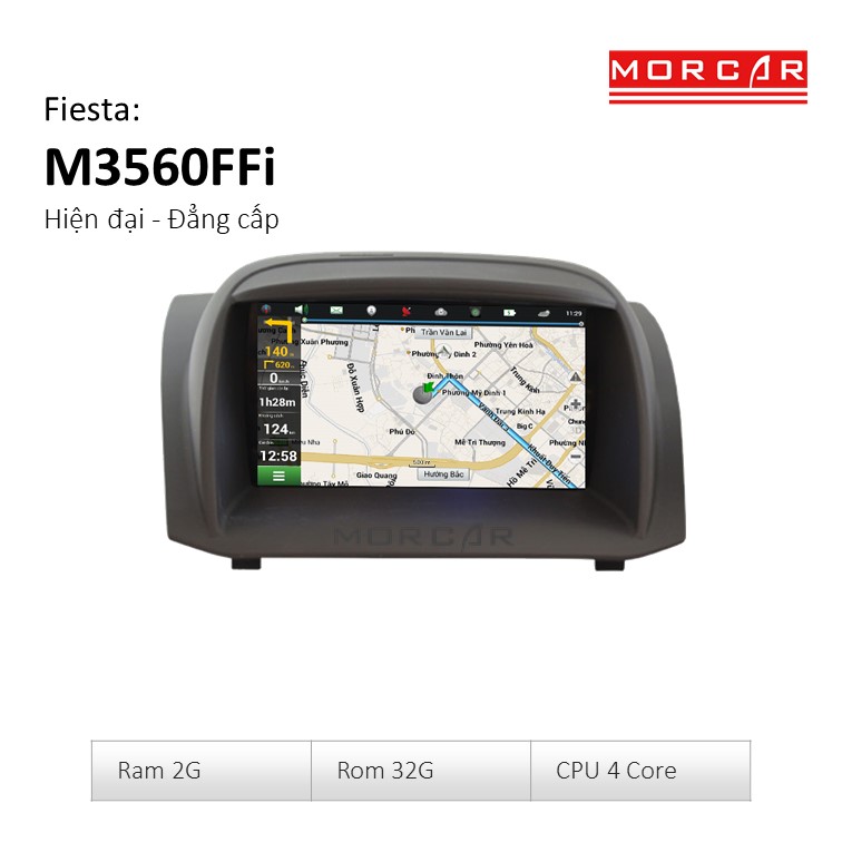 Màn Hình Android Fiesta Morcar M3560FFi - Dẫn đường và cảnh báo tốc độ