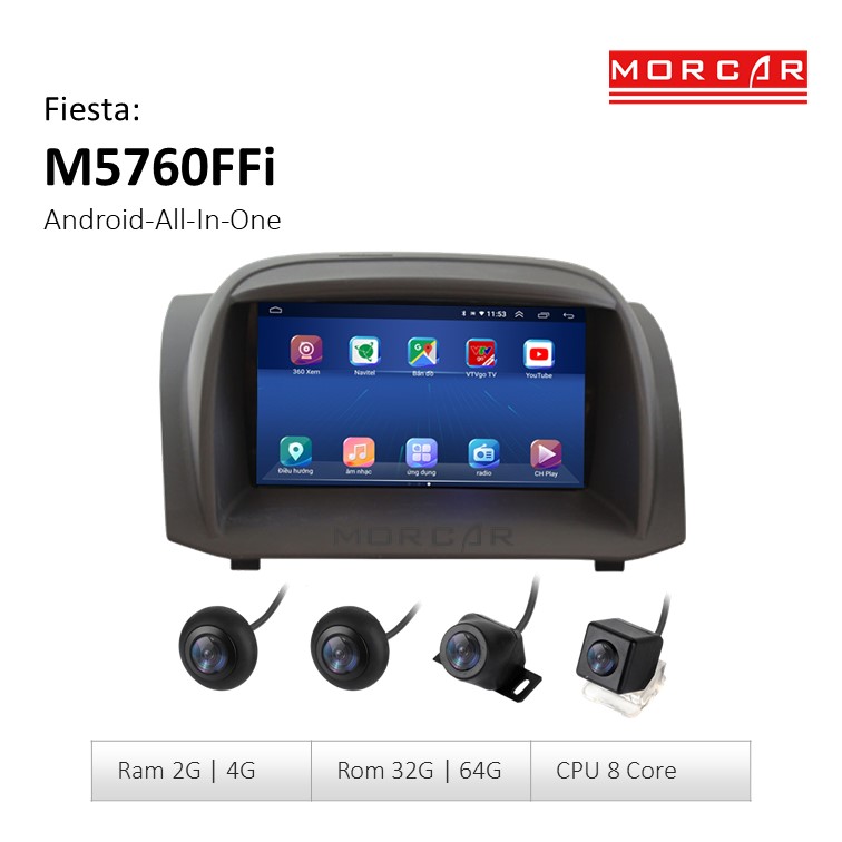 Màn hình android Fiesta Morcar M5760FFi Tích hợp Camera 360 Sony