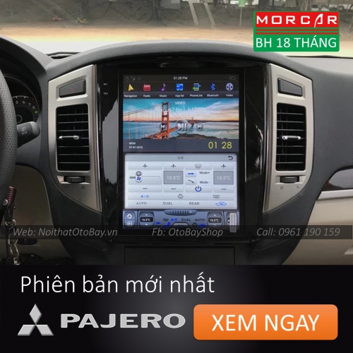 Man hinh android Tesla Morcar cho Mitsubishi Pajero 2006 2015