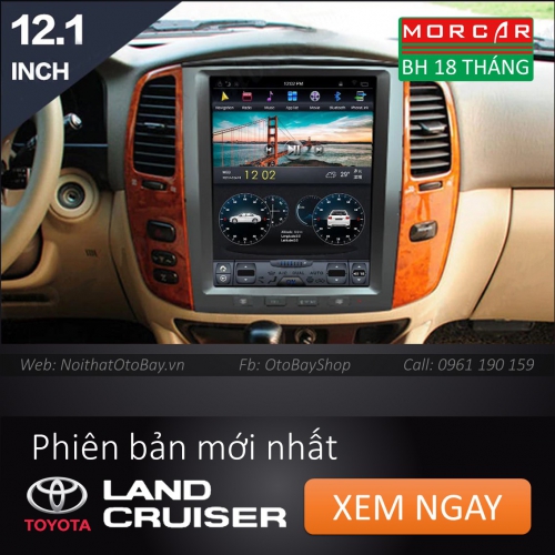 Man hinh android Tesla Morcar cho Toyota Land Cruiser 2004 2009