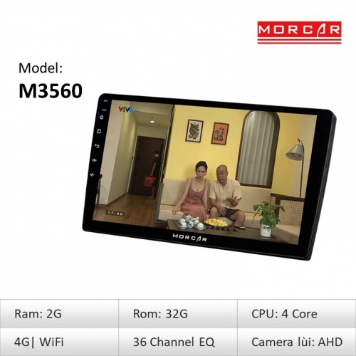 Morcar M3560 - Màn hình Ô tô thông minh CPU 4 nhân 6 Man hinh android morcar M3560 4