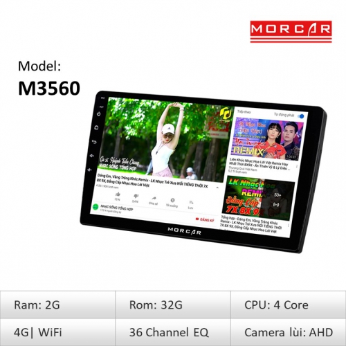 Morcar M3560 - Màn hình Ô tô thông minh CPU 4 nhân 5 Man hinh android morcar M3560 5