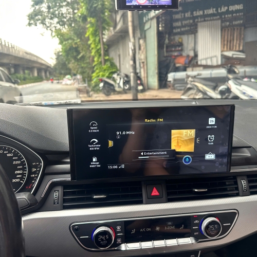 Màn hình Android theo xe Audi A4 lắp đặt cắm jack, giữ nguyên bản tính năng theo xe