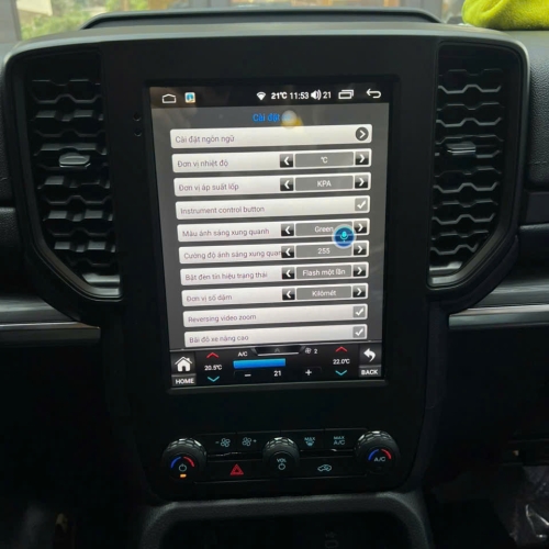 Bộ màn hình Android và camera 360 Ford Ranger 2022-2023-2024-2025